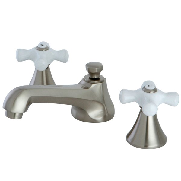 Kingston Brass KS4478PX 8" Widespread Bathroom Faucet, Brushed Nickel KS4478PX